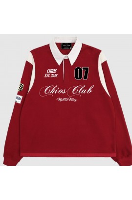 CHIOS CLUB - Oversize Shirt Hoodie FW2436BB Red